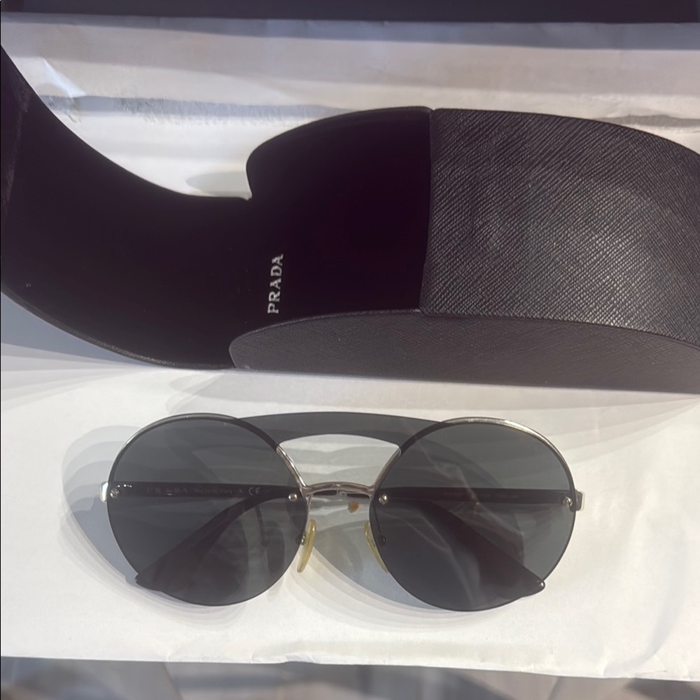 Prada Black Round Sunglasses